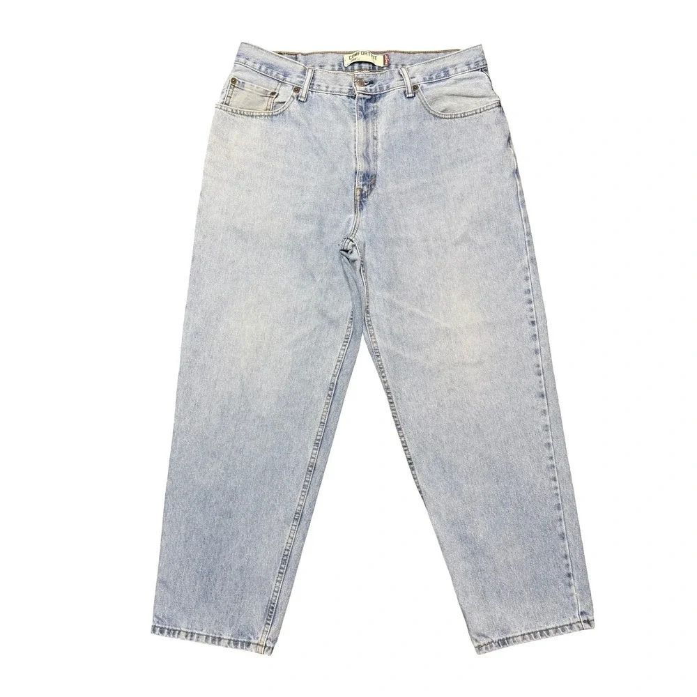 Levi's 560‎ men's comfort loose baggy light wash blue dad denim jeans 36x30